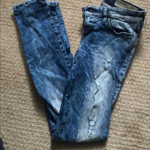 Diesel distressed skinny jeans. Worn once.